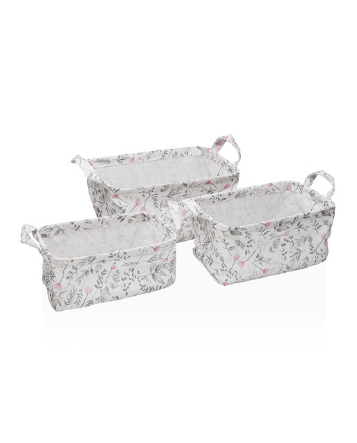 Set de 3 cestas rectangulares CAPRICE