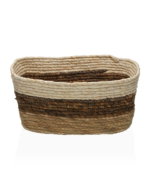 Cesta rectangular marrón