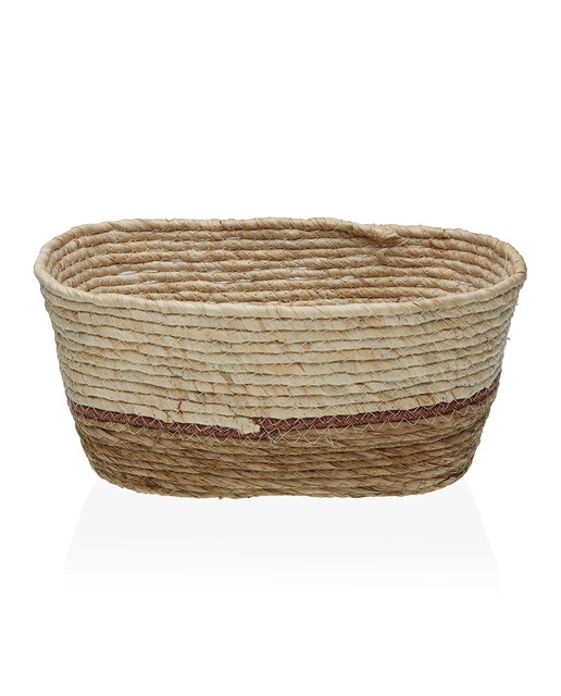 Cesta rectangular beige