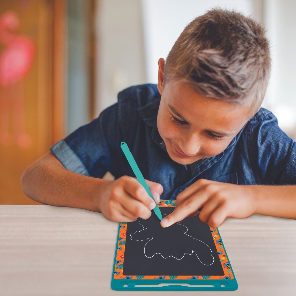 Quadro de tinta eletronica Stitch de 11'' com estênceis e desenhos para aprendizagem multicolorida 3