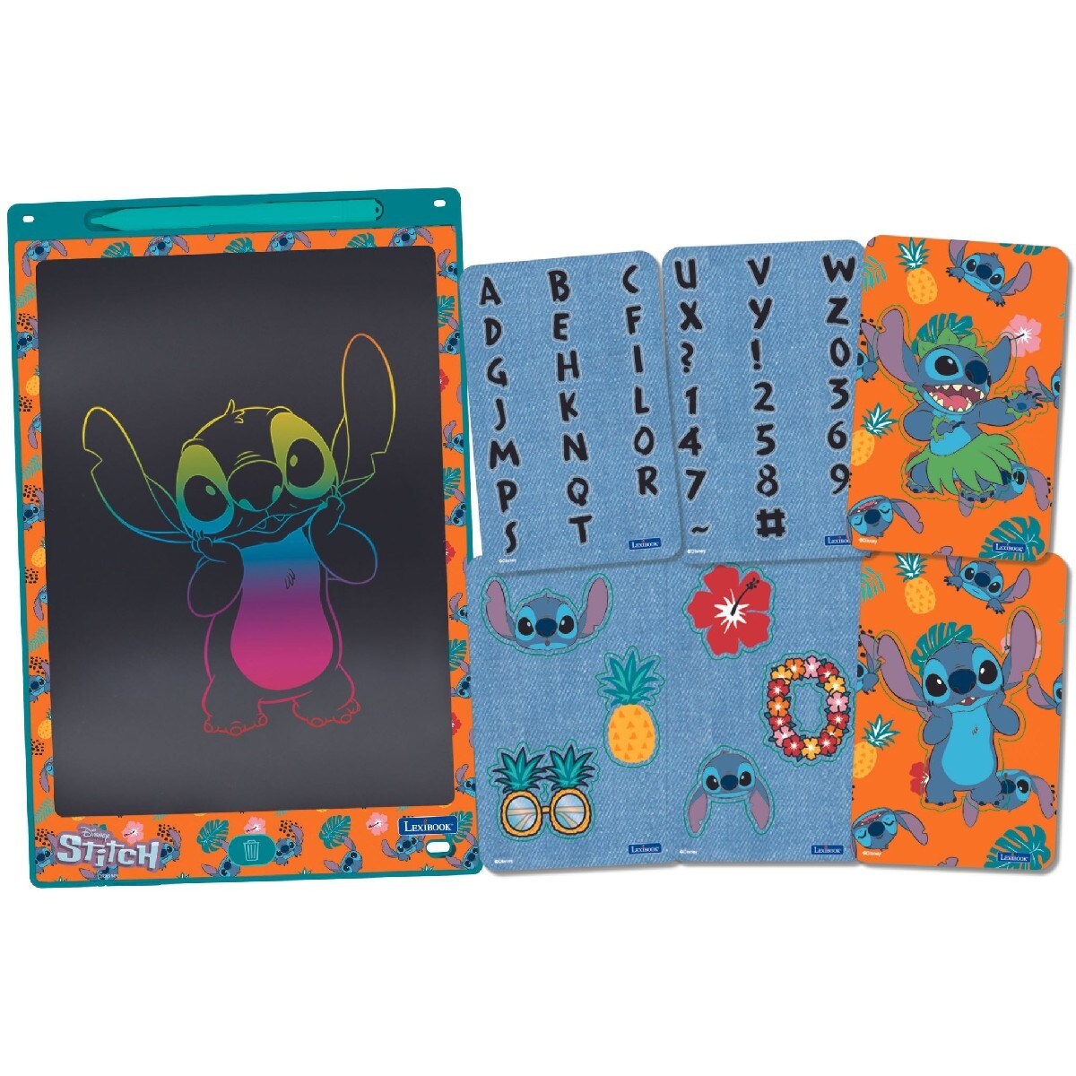 Imagem 0 de Quadro de tinta eletronica Stitch de 11'' com estênceis e desenhos para aprendizagem multicolorida