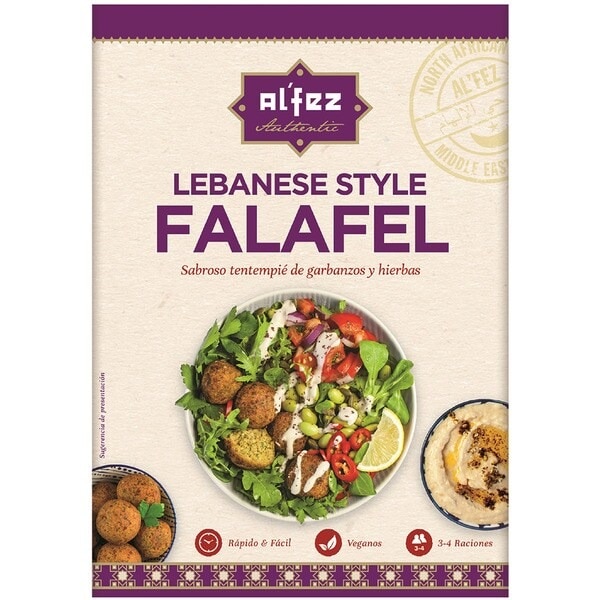 falafel estilo libanes de garbanzos y hierbas caja 150 g