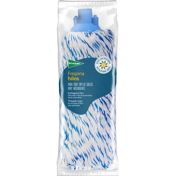 fregona microfibra hilos muy absorbente para todo tipo de suelos bolsa 1 unidad