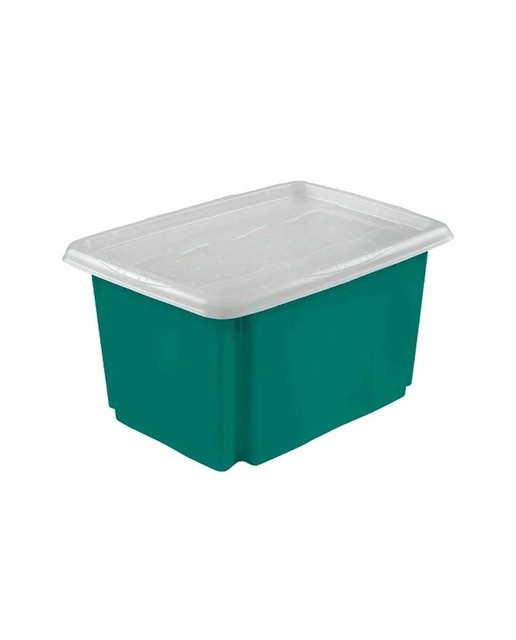 Caja de almacenaje, capacidad 45 litros, 55,5x40x30, Eco verde, colección Emil&Emilia