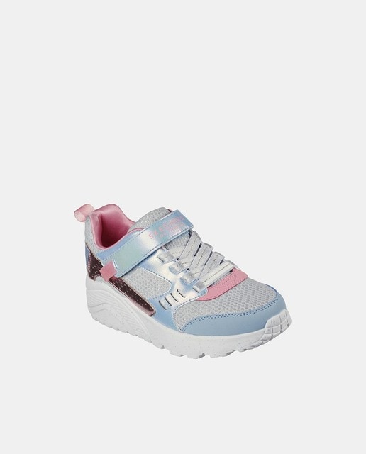 Zapatillas Sport Street de niña tipo running bajas con detalles multicolor y cierre adherente