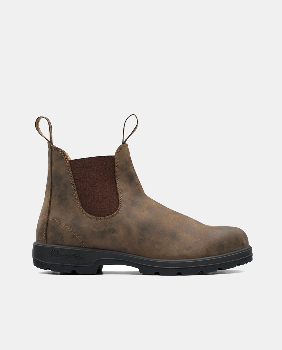 Botas Chelsea em Pele Castanho-4