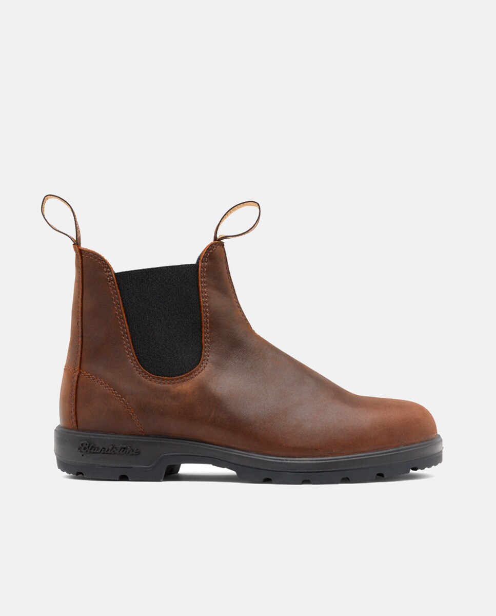 Botas Chelsea em Pele Castanho-4