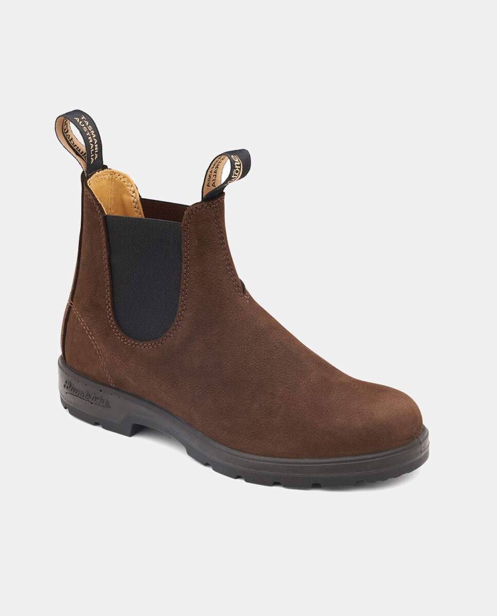 Botas Chelsea em Pele Castanho-6