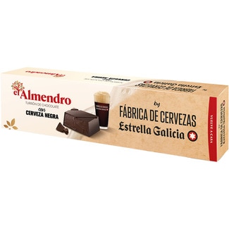EL ALMENDRO turrón de chocolate con cerveza negra Estrella de Galicia tableta 175 g