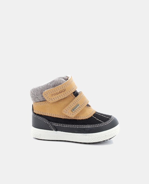 Botas de bebé niño en piel y sintético con collarín acolchado y forro Goretex