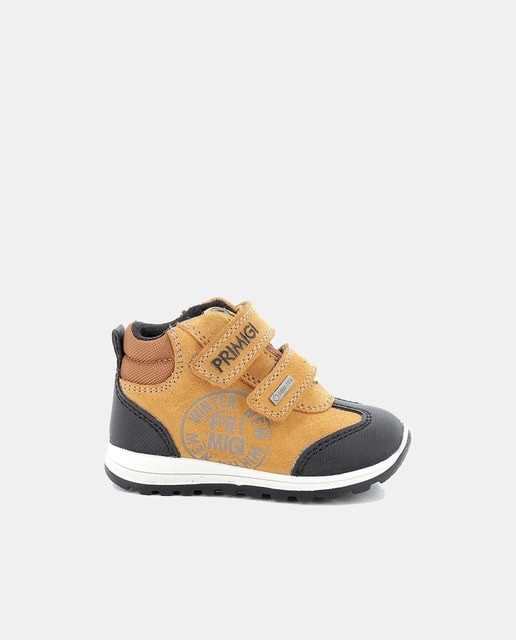 Botas de bebé niño en piel y sintético con collarín acolchado y forro Goretex