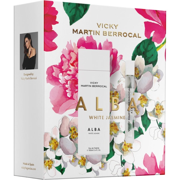 Alba Weißer Jasmin Schuber mit Eau de Toilette für Sie 100 ml + Zerstäuber 20ml