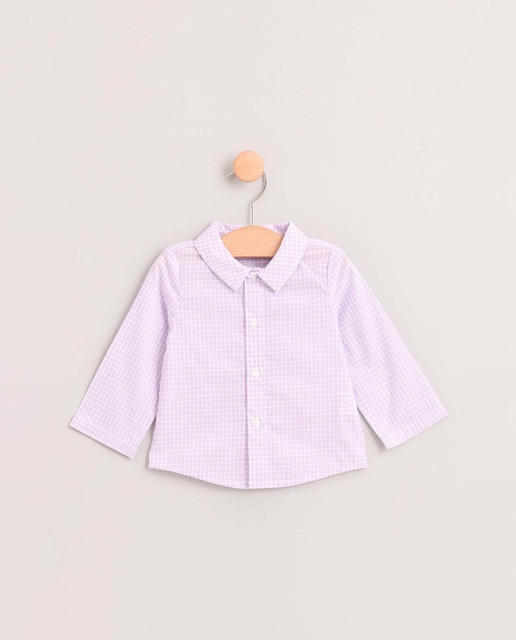 Camisa cuadros violeta