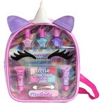 Unicornio bolsa de cosméticos infantil con 3 esmaltes de uñas, 2 brillos labiales