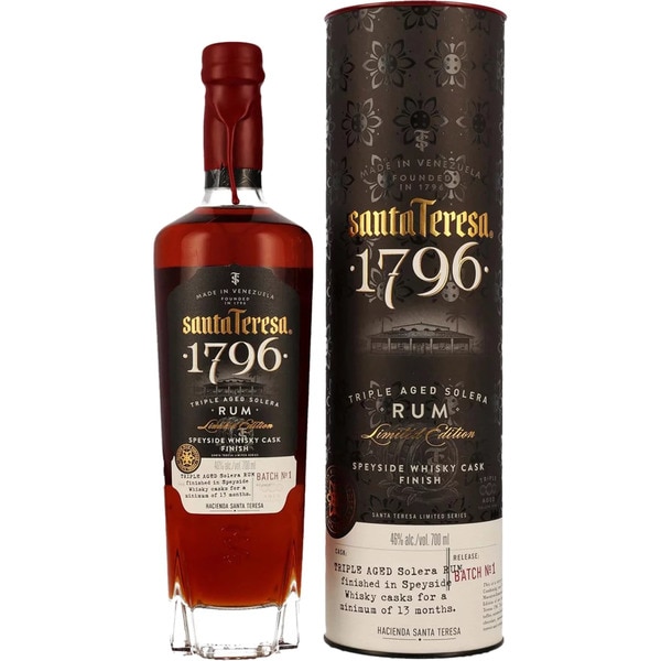 1796 Alter Rum in Speyside-Whisky-Fässern gereift Flasche 70 cl