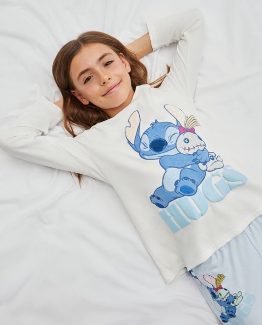 Pijama largo de niña Stitch
