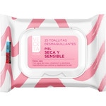toallitas desmaquillantes piel seca y sensible para cara y ojos paquete 25 unidades