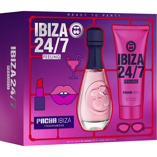 Ibiza 24/7 Feeling estuche con eau de toilette femenina spray 80 ml + loción corporal 75 ml