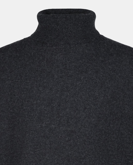 Jersey cuello cisne liso 100% cashmere de hombre