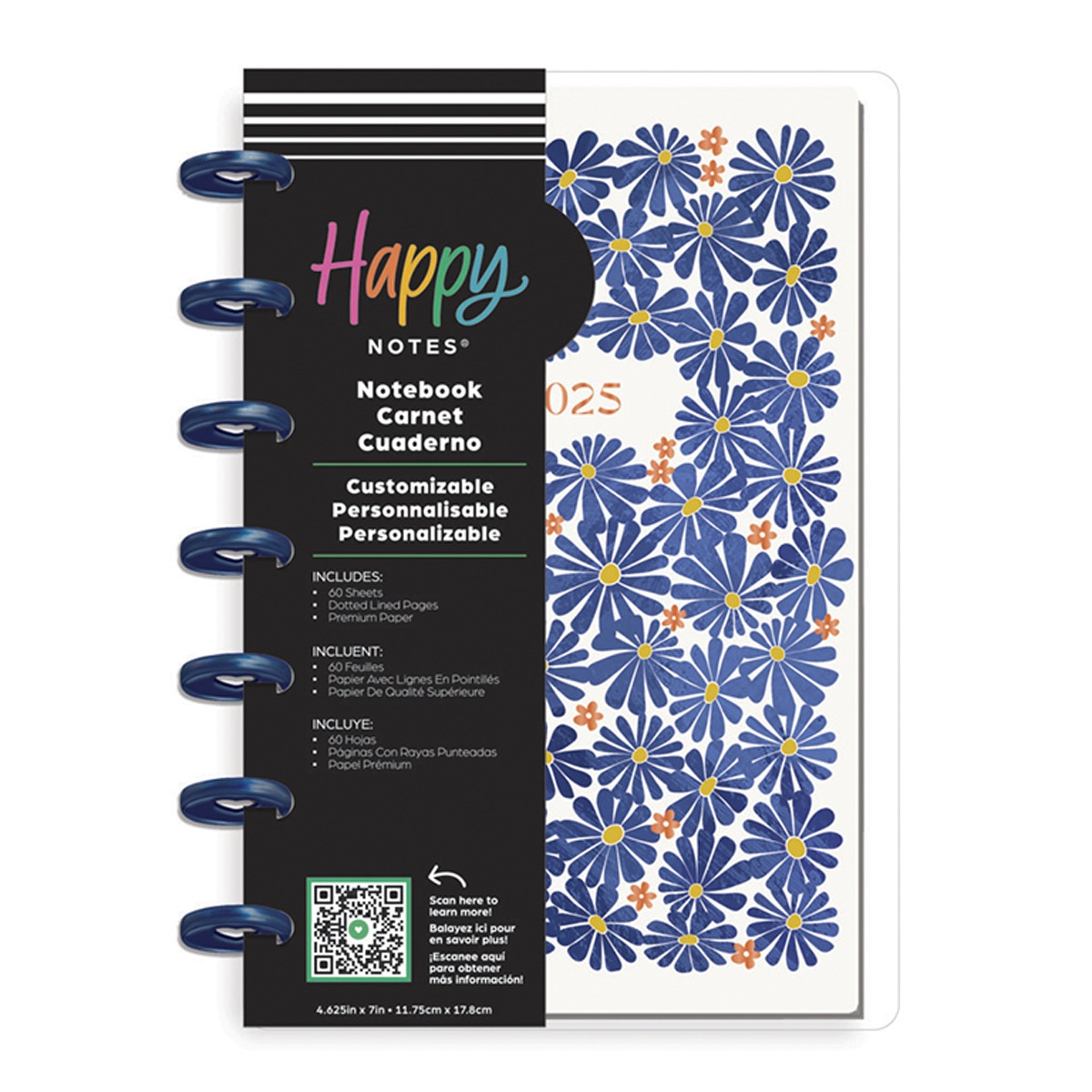 Happy Planner - Notebook 2025 Hues of Blues 12 meses Happy Planner Mini multicolor.