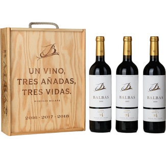 BALBAS reserva red wine 3 añada harvests case of 3 bottles 75 cl