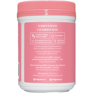 Péptidos de colágeno con ácido hialurónico y biotina sabor fresa y limón bote 271 g - Vital Proteins