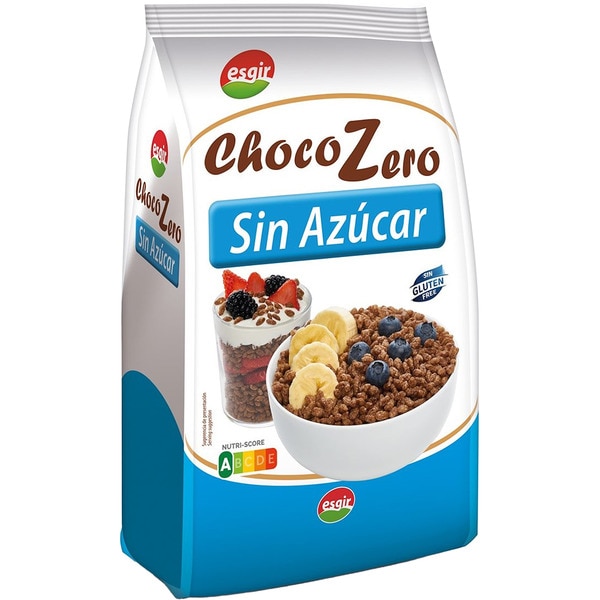 ESGIR ChocoZero cereales de chocolate sin gluten, sin azúcares y sin aceite de palma bolsa 300 g