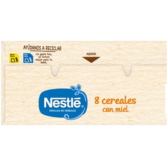 Papilla de 8 cereales con miel desde 6 meses envase 475 g - Nestle