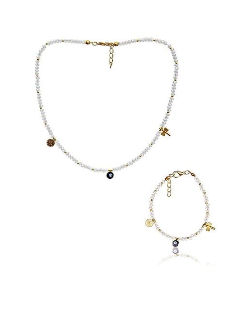 Conjunto de gargantilla y pulsera Swarovski Cristal Charms