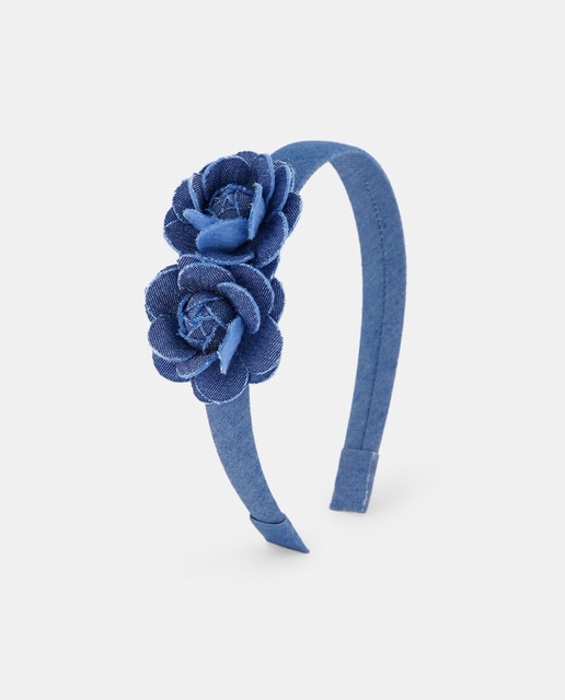 Diadema de niña denim