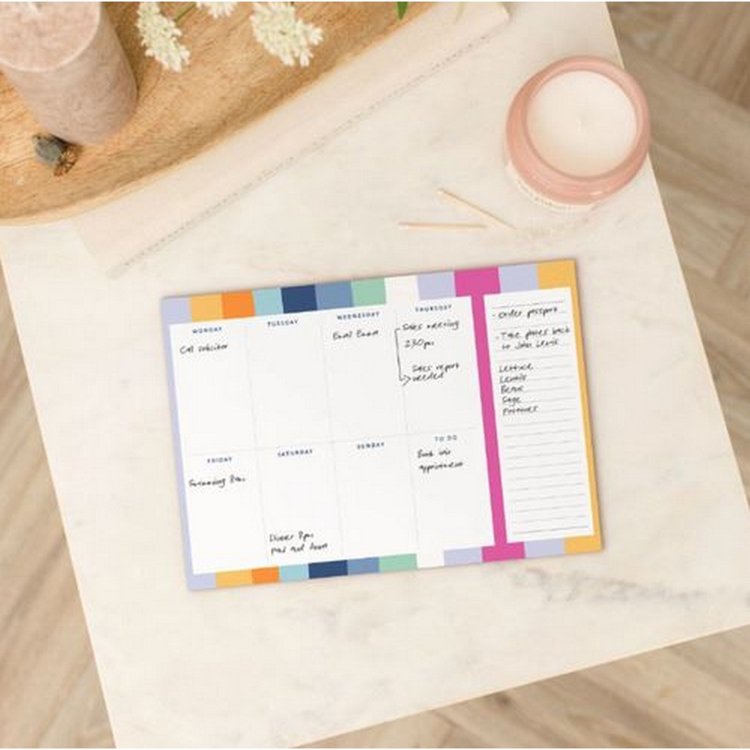 Planificador Semanal Busy B com Lista Destacável e Dois Ímanes para Frigorífico 2