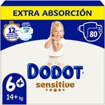 Sensitive pañales Extra Absorción de 14+ kg talla 6 bolsa 80 unidades