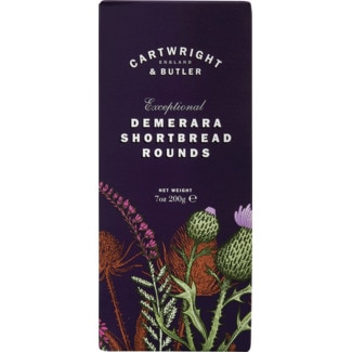 Cartwright&Butler Biscoitos Demerara Shorbread embalagem 200 g