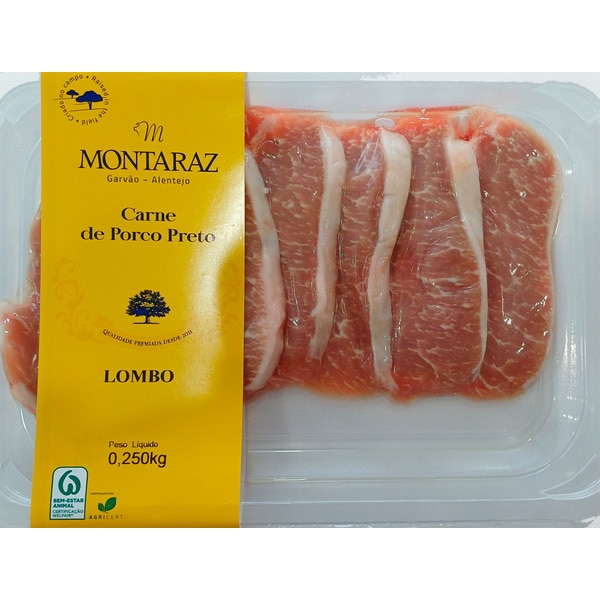 Lombo Fatiado de Porco Preto embalagem 250 g