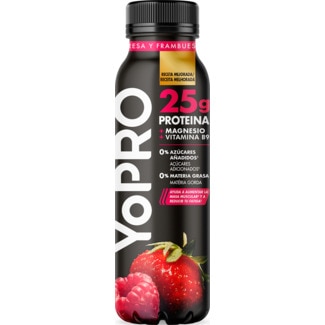 Yopro Iogurte Líquido Proteína sabor Morango e Framboesa embalagem 300 g