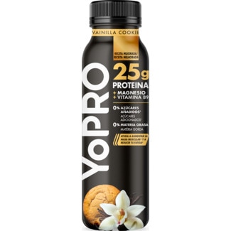 Yopro Iogurte Líquido Proteína sabor Baunilha e Cookies embalagem 300 g