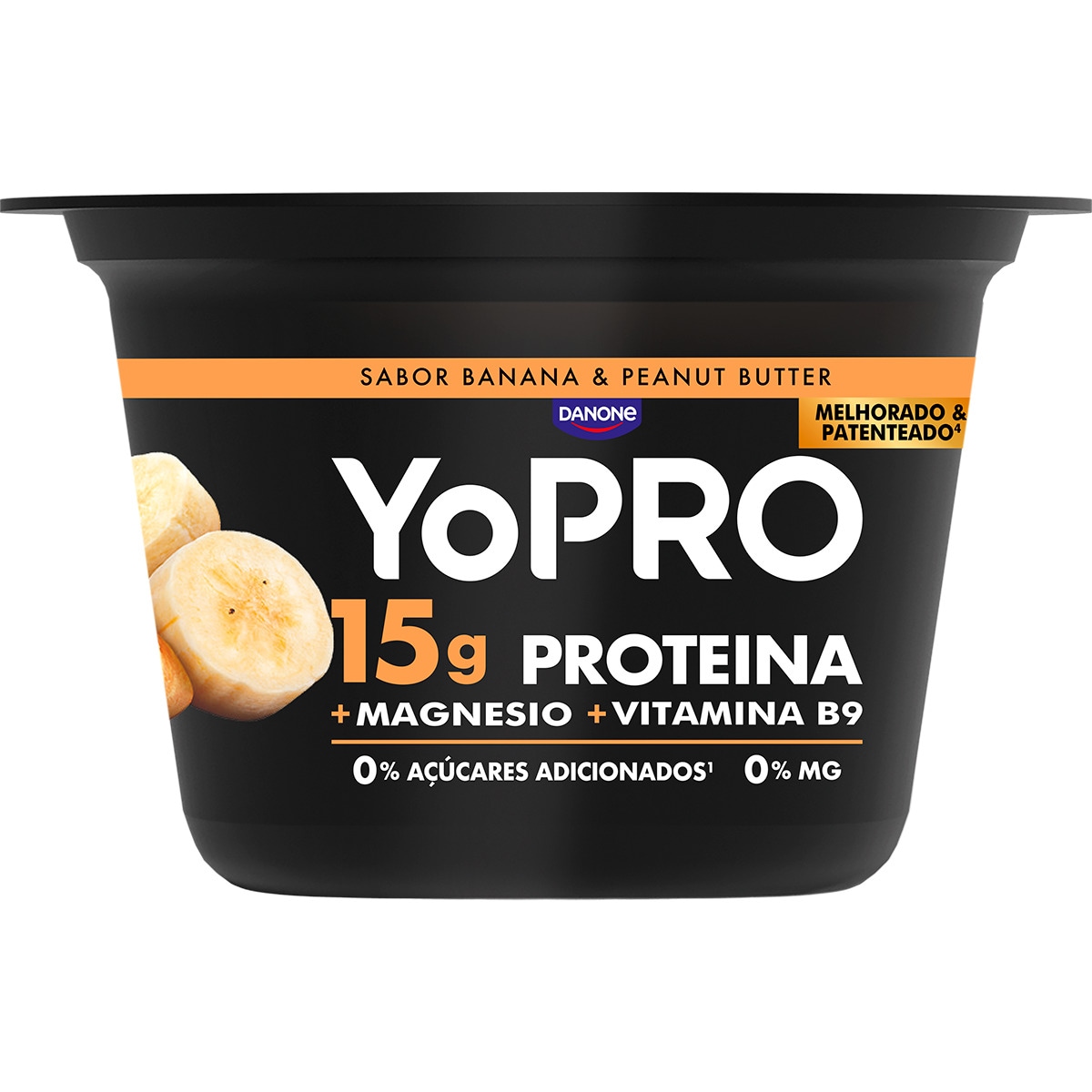 Iogurte Sólido Proteína sabor de Banana e Manteiga de Amendoim embalagem | 160 g