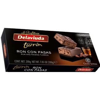 Delaviuda Torrão com Rum e Passas 200