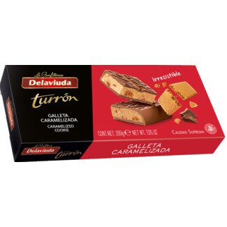 Delaviuda Torrão chocolate de Leite e Biscoito Caramelizado 200