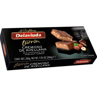 Delaviuda Torrão de Chocolate de Leite e Avelã 200