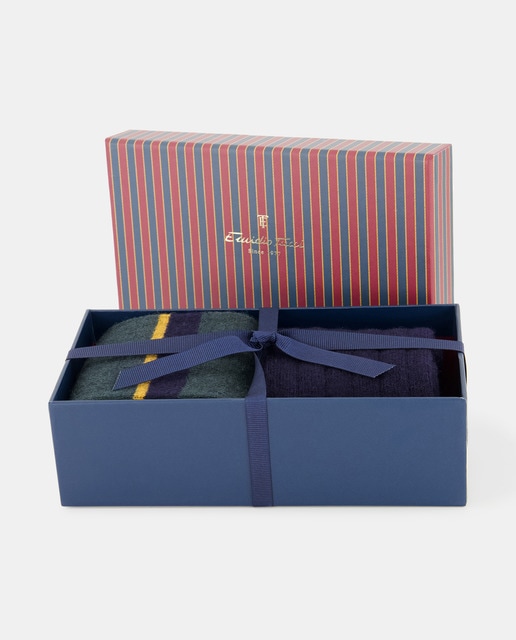 Calcetines cortos hombre en caja regalo de 2 pares