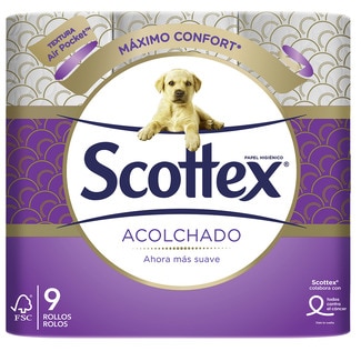 Scottex Papel Higiénico embalagem 9 unidades