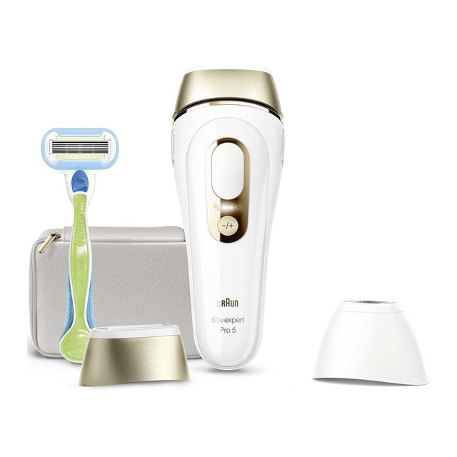 Depiladora IPL para mujer Braun Silk-expert Pro 5 PL5152 para cuerpo y cara, 2 cabezales