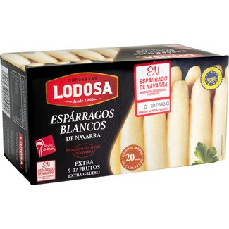 LODOSA Weißer Spargel extra g.g.A. Navarra extradick 9-12 Stück Dose 500 g netto Abtropfgewicht