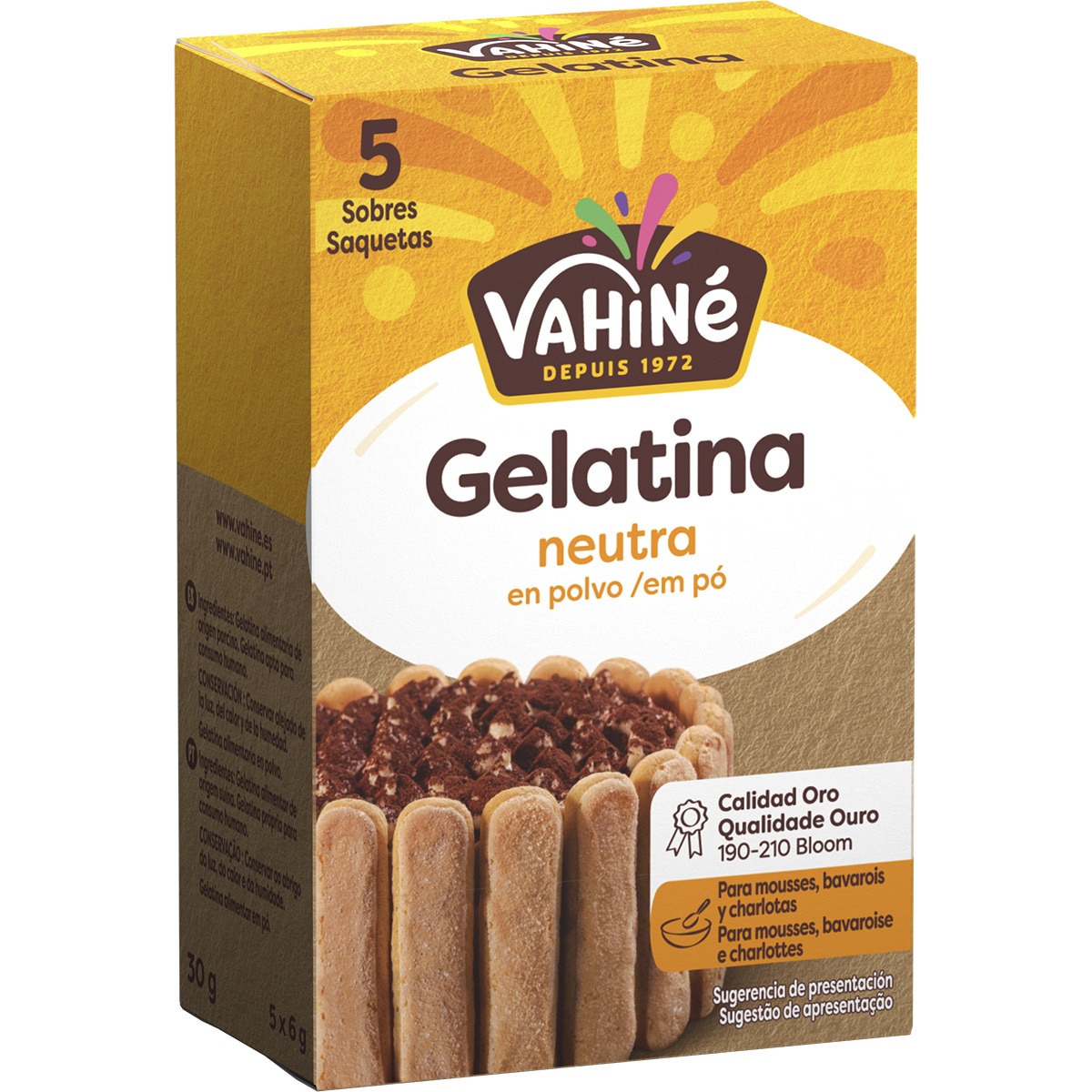gelatina neutra en polvo