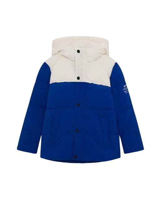 Chaqueta de niño con capucha estilo plumas