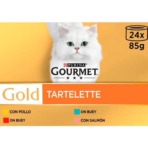 Gourmet Gold Alimento Húmido para Gato Tartelette Sortido Pack 24x85g