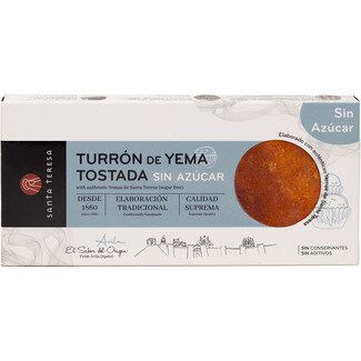 SANTA TERESA turrón de yema tostada sin azúcar Calidad Suprema tableta 270 g