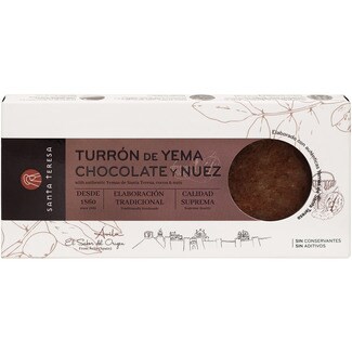 SANTA TERESA turrón de yema de chocolate y nuez Calidad Suprema tableta 270 g