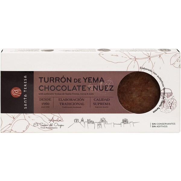 Supreme Quality chocolate and walnut egg-yolk nougat tablet 270 g